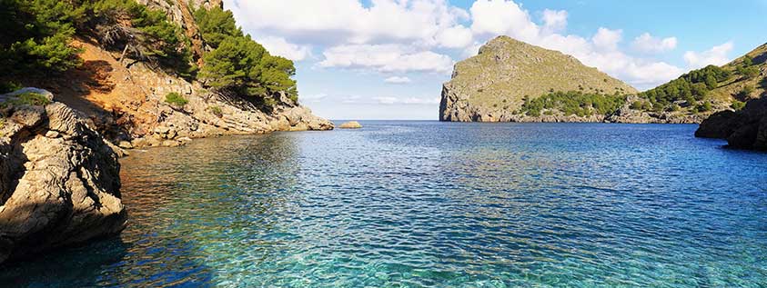 Vue de la plage depuis une propriété en Espagne